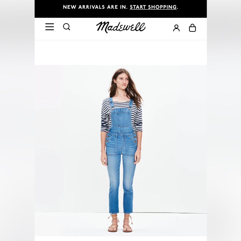 Madewell Skinny Blue Denim Overalls ankle  Style- worn‎ a bunch but great